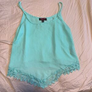 Blue Lace Tank Top